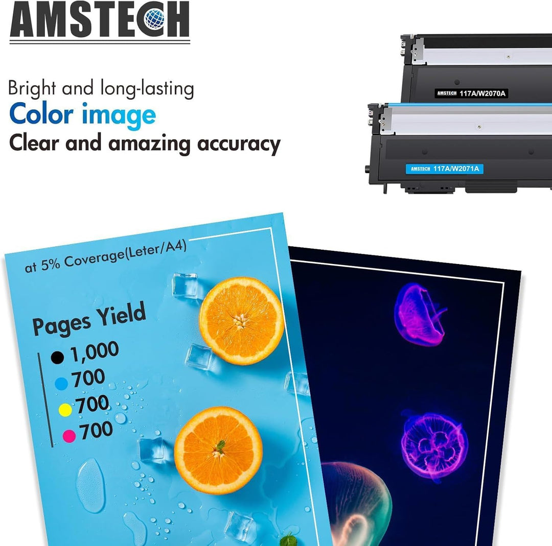 4er-Pack 117A Kompatibel als Ersatz für HP 117A Toner Set für Color Laser MFP 179fwg 178nwg 150nw 17