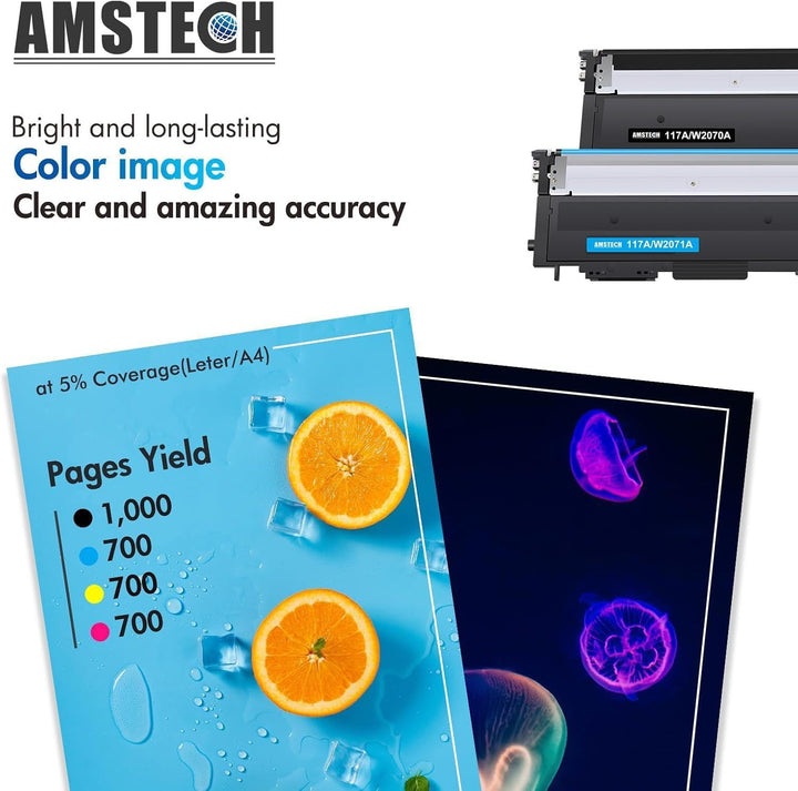 4er-Pack 117A Kompatibel als Ersatz für HP 117A Toner Set für Color Laser MFP 179fwg 178nwg 150nw 17