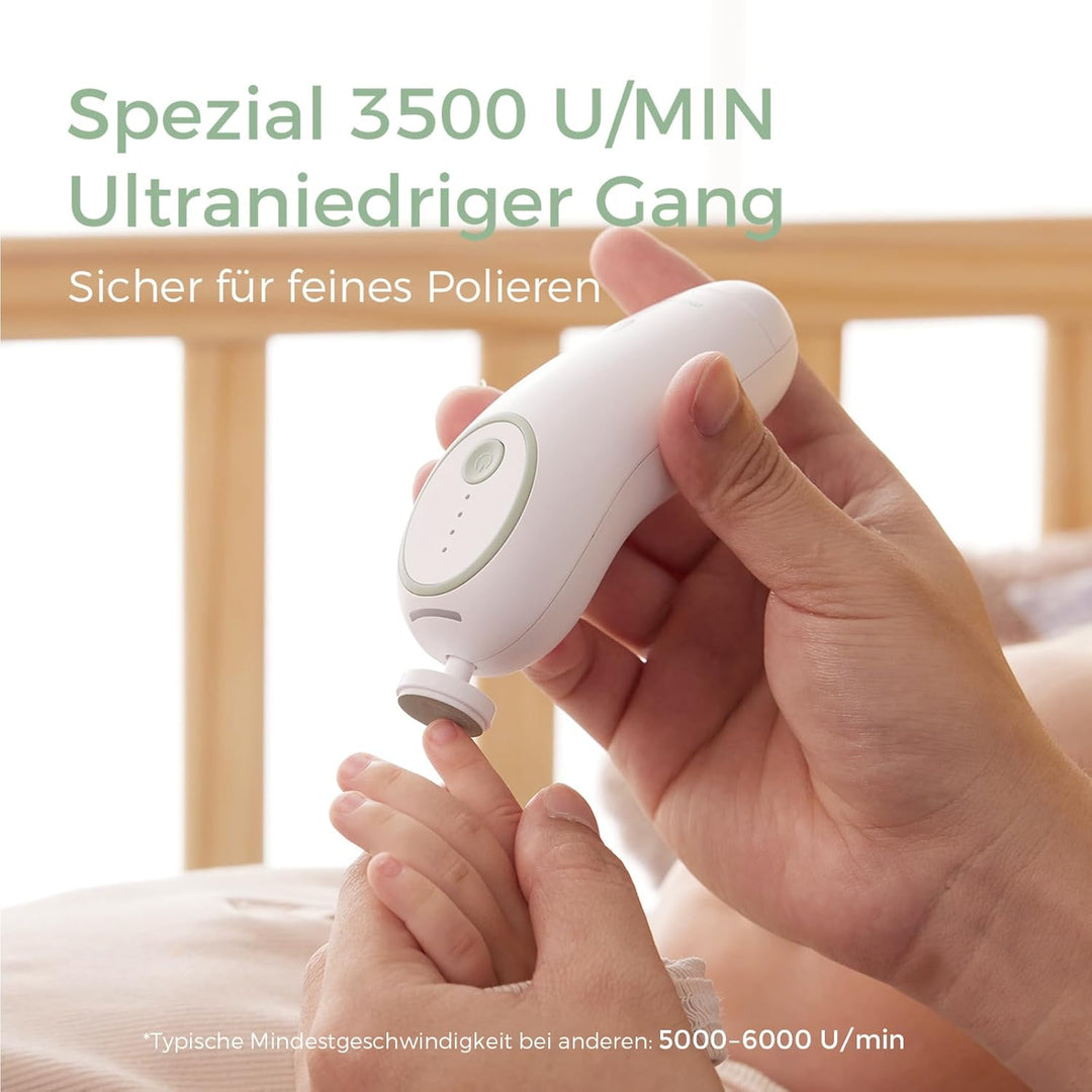Momcozy Baby Nagelfeile Elektrisch, Sanfter Baby Nageltrimmer Elektrisch Wiederaufladbar, Baby Nagel