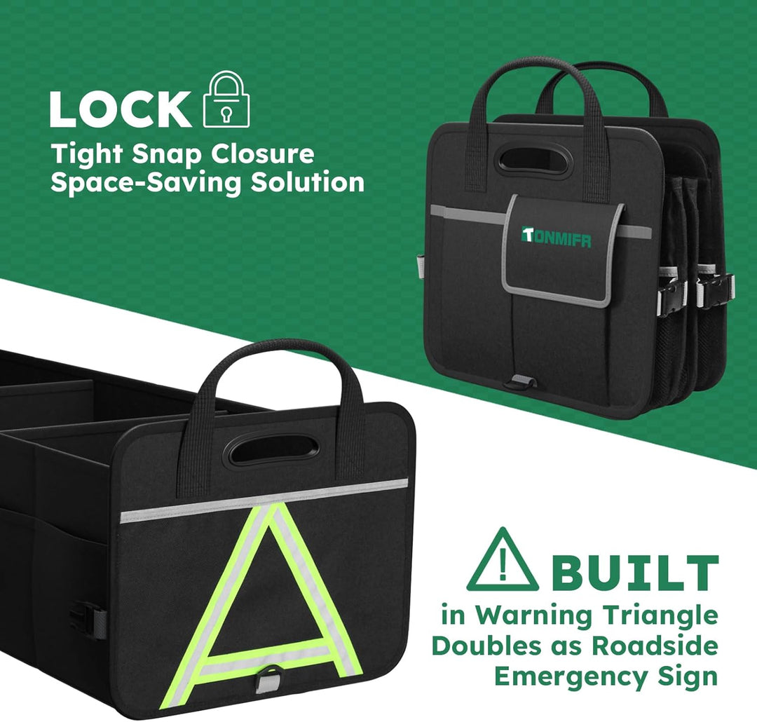 Kofferraum-Organizer mit 20L Frischhalte-Tasche - Robuste 600D Oxford Faltbox für SUV, Kombi & Estat