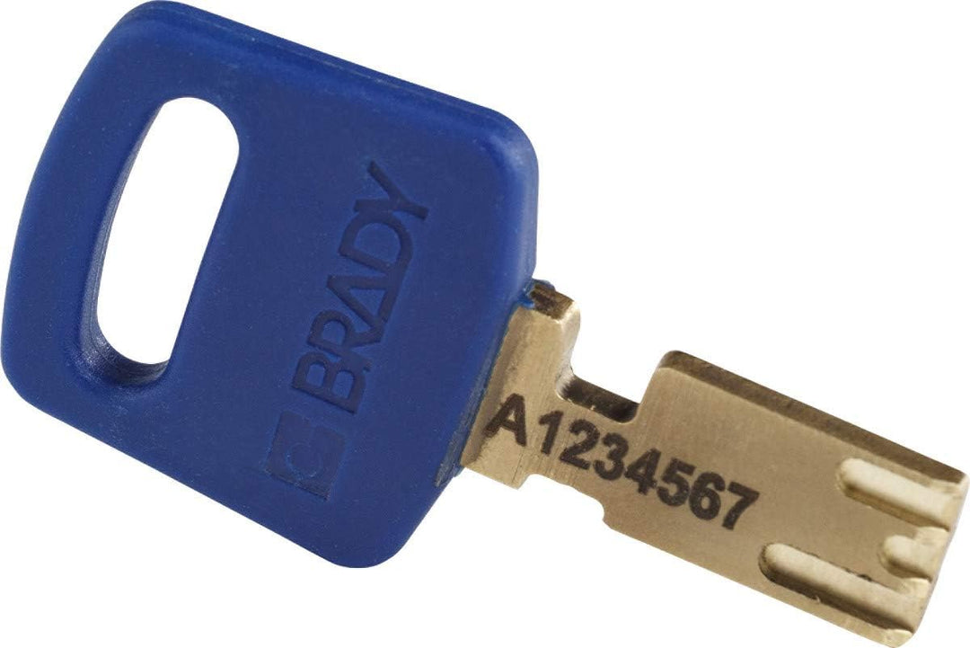 Brady (NYL-BLU-76ST-KD) SafeKey Nylon Lockout-Vorhängeschloss Mit Stahl Bügel 76.00 mm Blau KD - Ver