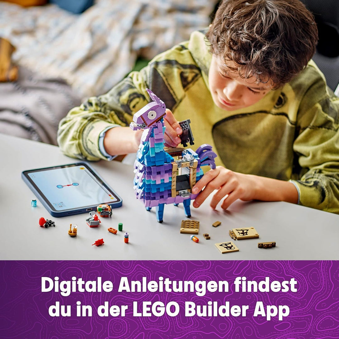 LEGO Fortnite Vorratslama, Spielzeug zum Videospiel, Lama Figur zum Spielen und Ausstellen, Geschenk