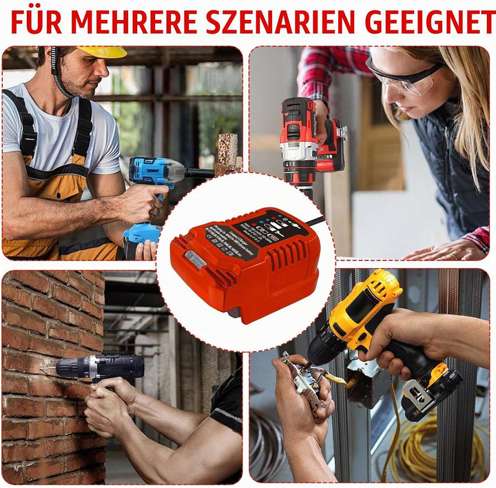 Ersatz PXC Ladegerät für Einhell 18V Power X-Change Akku - Tragbares Mini Ladegerät für Alle PXC-Akk