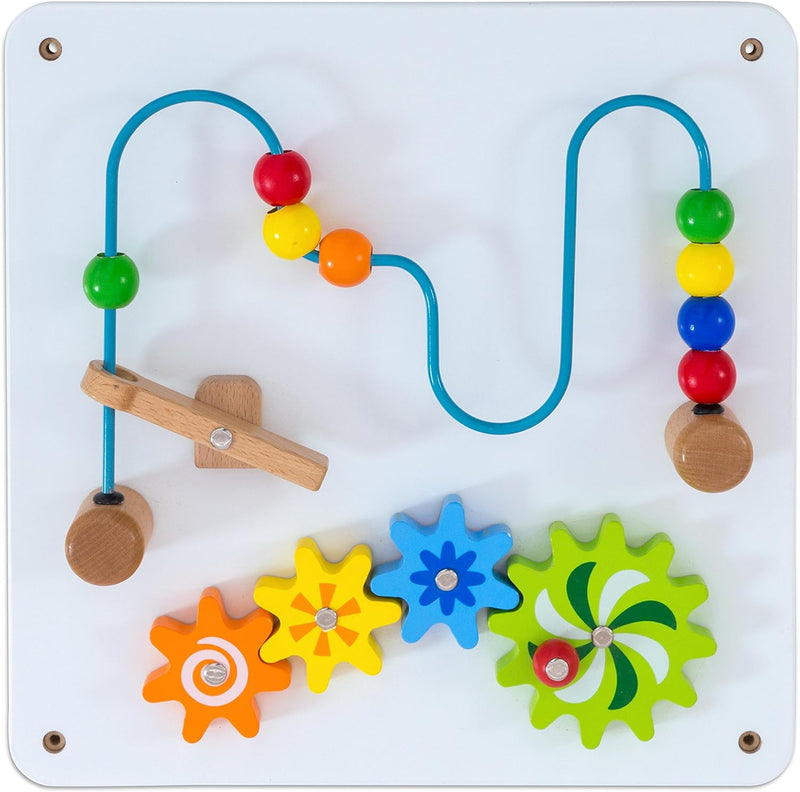 Betzold - Holz-Wandspiel Motorik-Spielzeug 6er-Set Wandelemente Kinder Nocolor, Nocolor