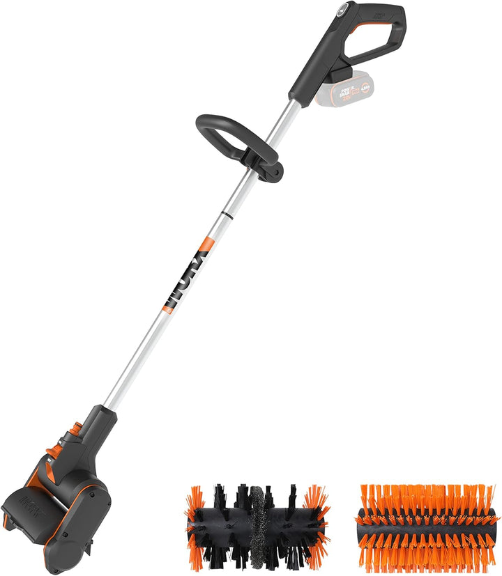 WORX 20V Akku-Bürste WG441E.9 inkl. 2 Bürsten ohne Akku und Ladegerät Schwarz/Orange Ohne Akku +