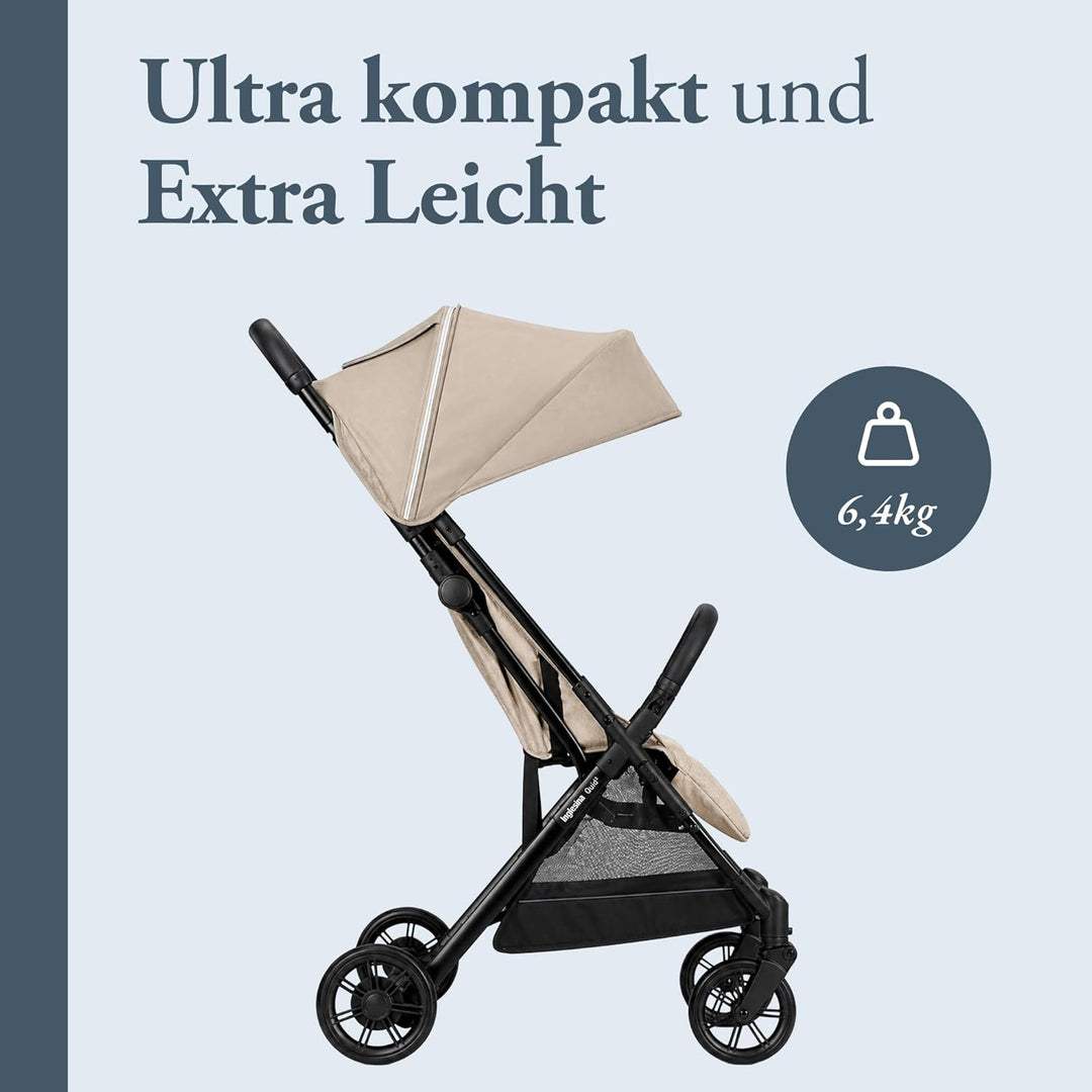 Inglesina Quid² Kinderwagen, leicht, bis 22 kg, kompakt und leicht, ideal für Flugzeuge, Alpaca Beig