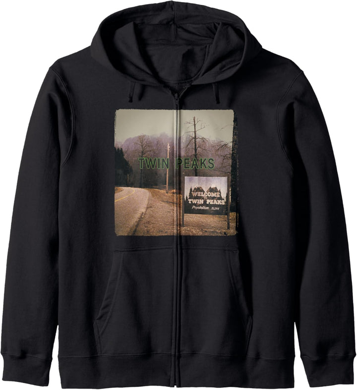 Twin Peaks City Limits Welcome Sign Vintage Kapuzenjacke