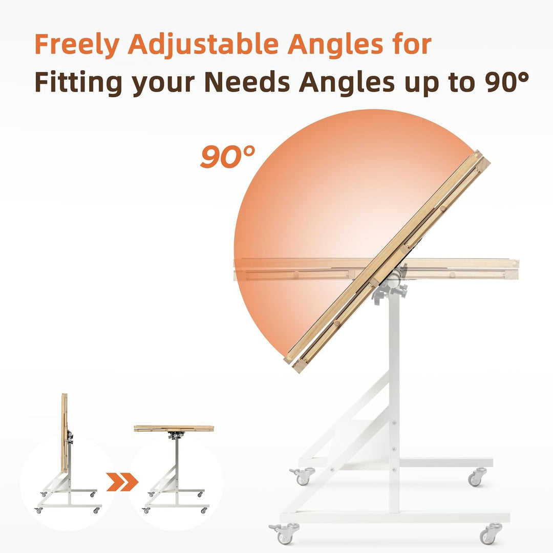 Becko US 1500 Teile Kippbarer & Drehbarer Puzzletisch mit Schubladen & Abdeckung, Faltbares & Tragba