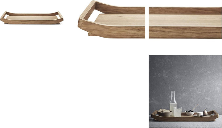 Georg Jensen GJ 3390239 Barbry Tablett Eichenholz, braun, 6,6 x 32 x 51,8 cm