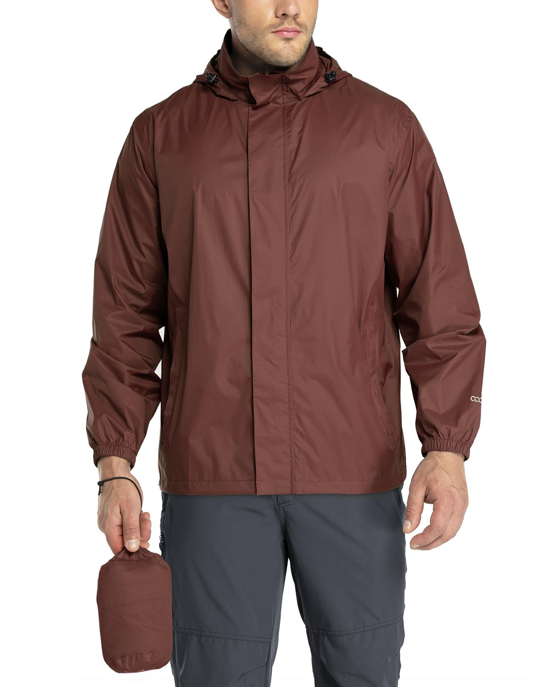 33,000ft Regenjacke Herren Leicht Wasserdicht Faltbare Regenmantel Fahrrad | Atmungsaktiv Outdoorjac