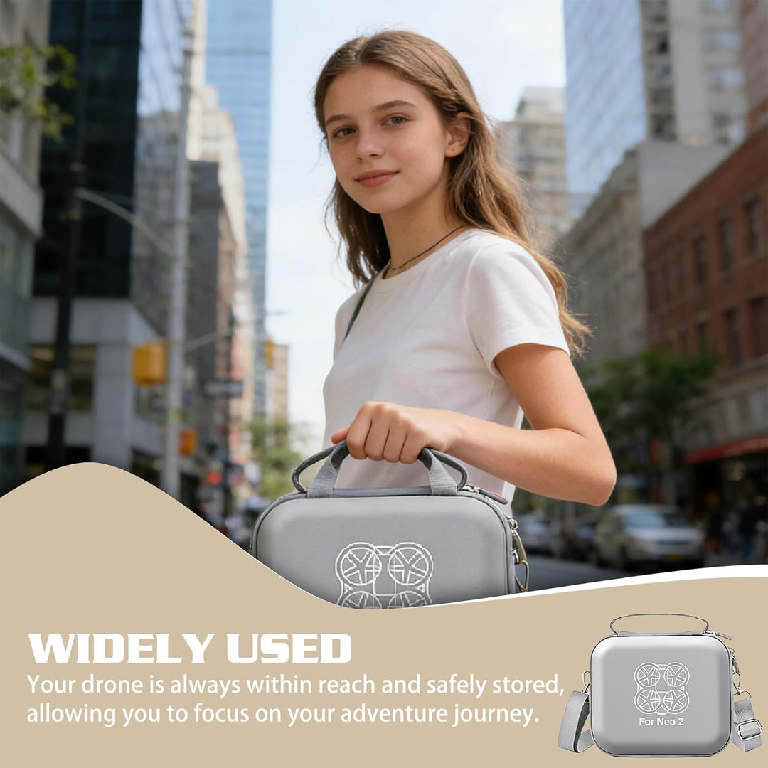 Neo 2 Tasche, Tragbare PU-Umhängetasche und Handtasche für DJI Neo 2 Drohne und Akku-Zubehör, mit do