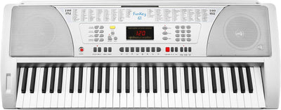 Funkey Super Kit 61 Tasten Keyboard Set - Einsteiger Keyboard mit 100 Sounds & Rhyhmen - Inklusive S