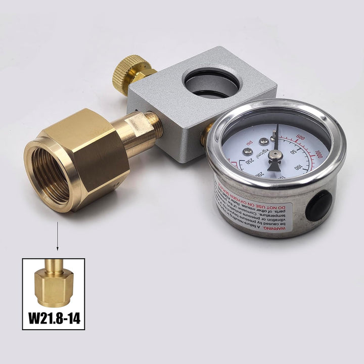 DRYHTEN Kohlendioxid Nachfüllstation Adapter mit Gauge für Sodastream DUO Terra Art Gaia Pink Zylind