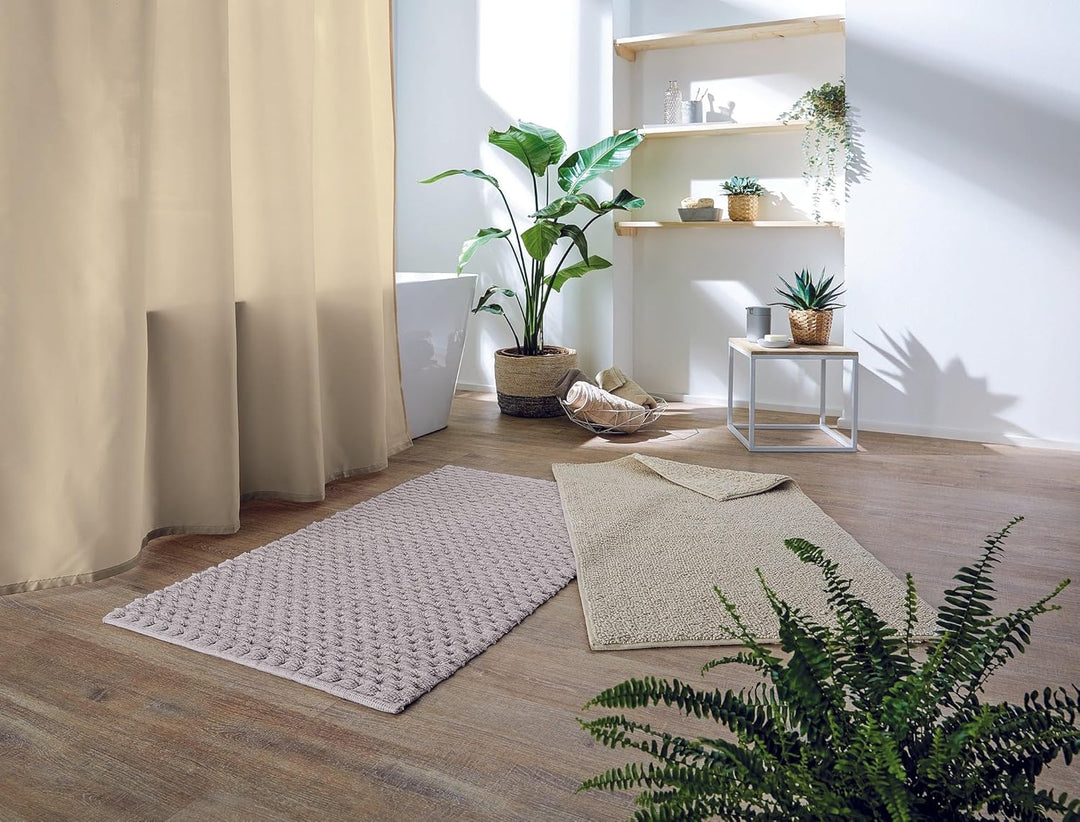 Kleine Wolke Badteppich Chrissy, Farbe: Natur, Material: 100% Baumwolle, Grösse: 65x115 cm, 65x115 c