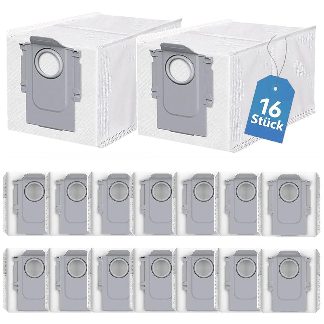16 Stück Staubbeutel für Roborock Qrevo Pro/QV 35A/Saros 10R/Qrevo Maste/Qrevo Edge/Qrevo Curv/Q Rev