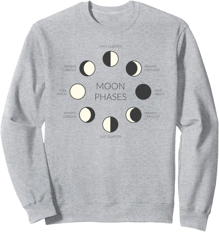 Sonnensystem Planeten Mondphasen Sweatshirt