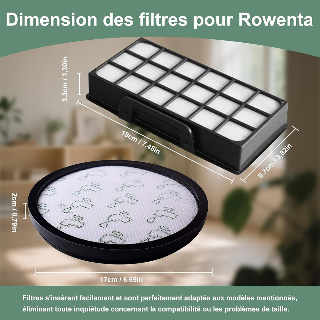 2 Filter Set für Rowenta RO69xx RO6984EA RO6941EA RO6963EA RO6921EA RO6971EA RO6993EA, Rowenta X-Tre