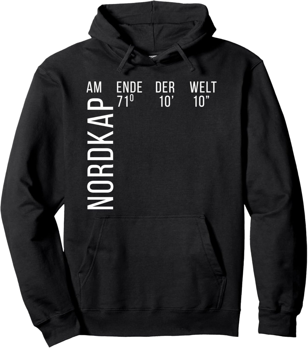 Nordkap Am Ende Der Welt Skandinavien Norwegen Koordinaten Pullover Hoodie