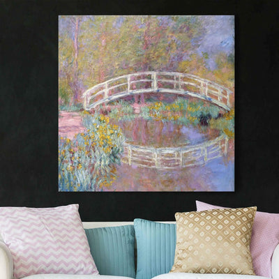 Bilderwelten Top Claude Monet Leinwandbilder Brücke in Monets Garten 70 x 70cm 70cm x 70cm Claude Mo