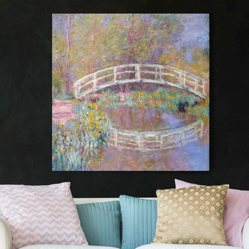 Bilderwelten Top Claude Monet Leinwandbilder Brücke in Monets Garten 80 x 80cm 80cm x 80cm Claude Mo