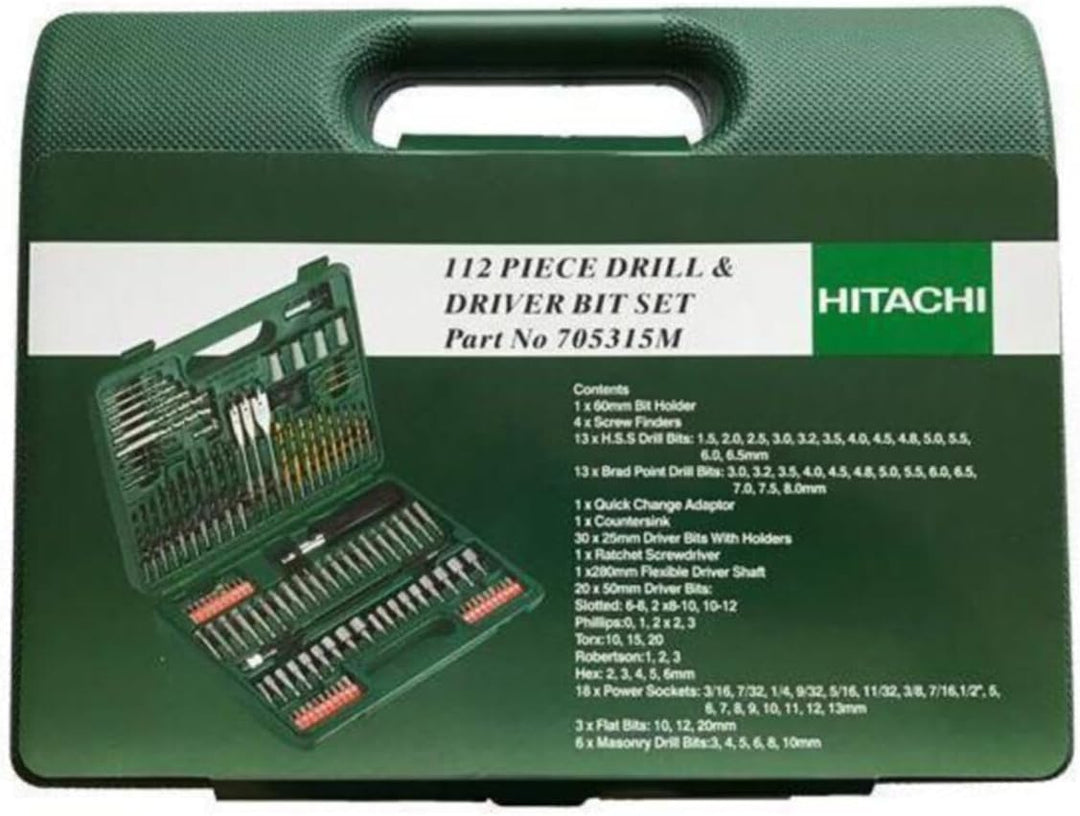 Hitachi de 112 piezas variadas brocas y puntas - 112