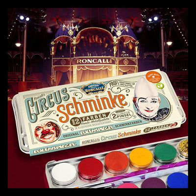 Eulenspiegel 212288 - Metall-Palette Circus Roncalli, 10 x 5 g Farben, 1 Glitter Classic Gold, 1 Gli