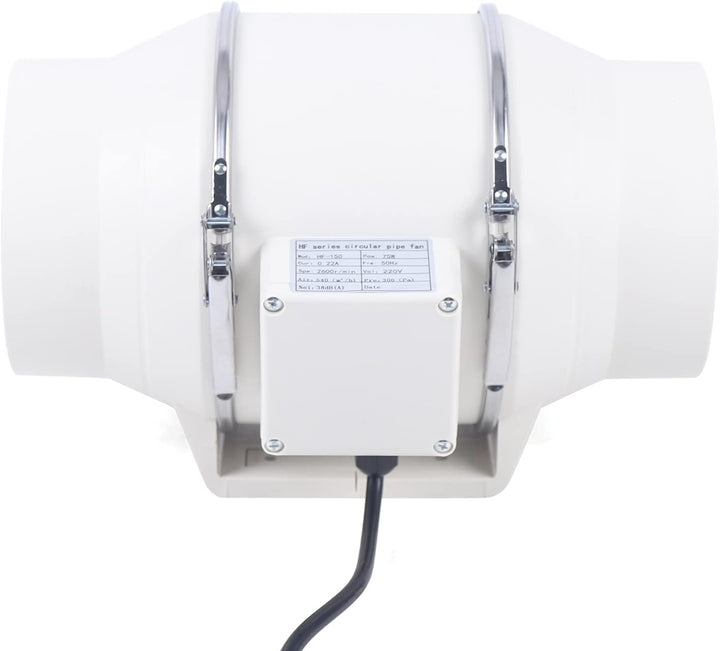 Rohrventilator 150mm, Abluftventilator Rohrventilator Fan HF-150, Kanalventilator Badlüfter 540m³/h,