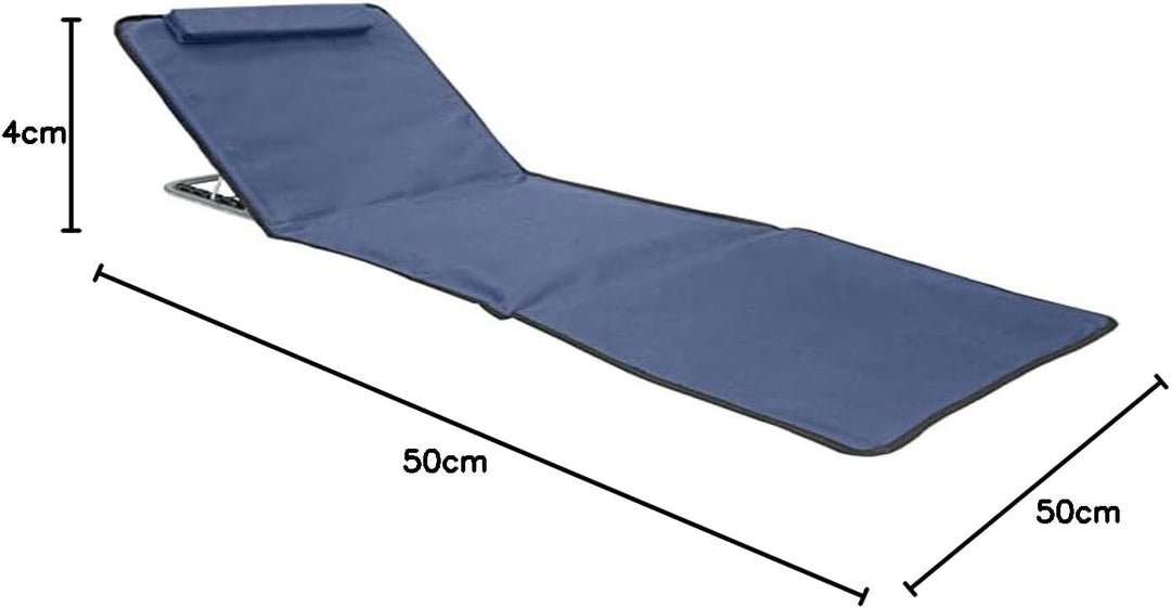 Papillon 8043521 Gepolsterte Strandmatte, neigbar, mit klappbarer Rückenlehne, Kunststoff 0, Blau, U