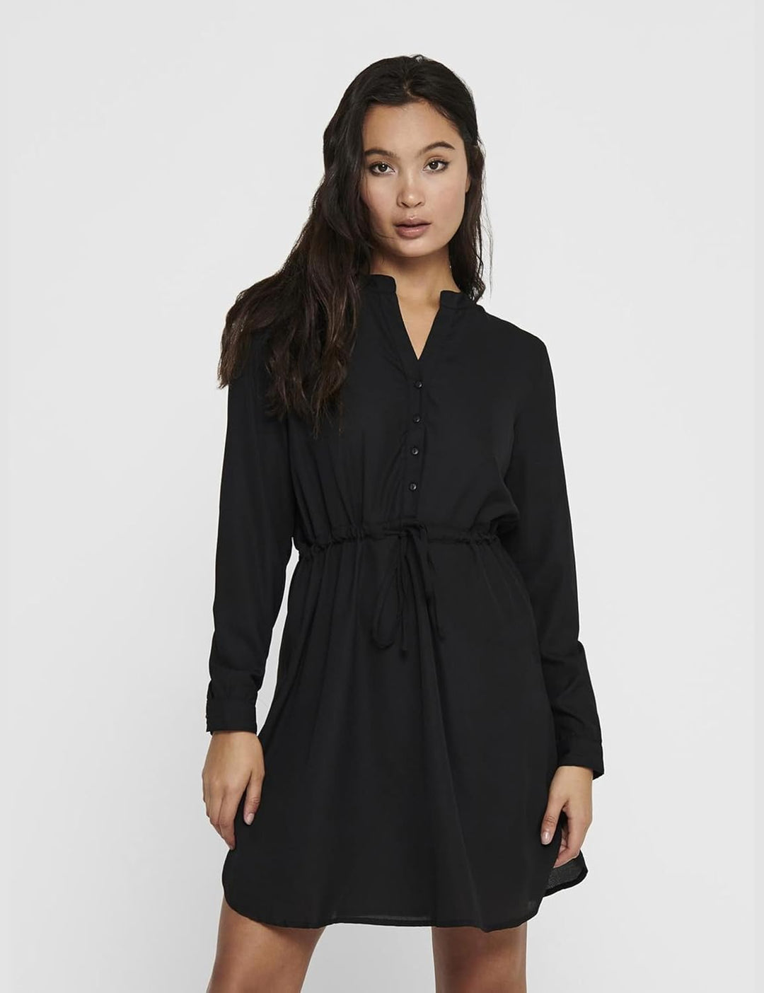 ONLY Damen Onlcory L/S V-Neck Tunic WVN Noos Tunika XS Black, XS Black
