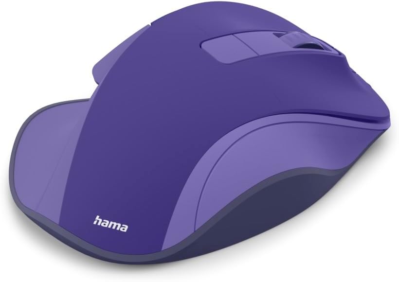 Hama Maus kabellos, wiederaufladbar (optische Funkmaus ohne Klickgeräusch, mit Akku, ergonomische Fo