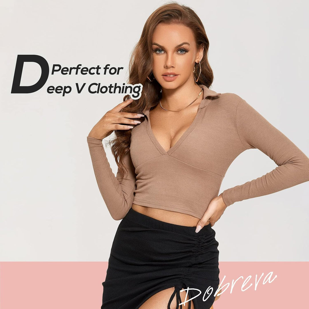 DOBREVA Damen Push Up BH Mit Spitze Gepolstert Plunge Bügel Vollschalen BHS Gemoldete Cups 70A Beige