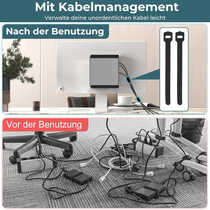 Metall Mini-PC-Halterung kompatibel mit Beelink SER8, SER6, SER9, SER9 Pro, EQi12, EQR6, Mini-PC VES