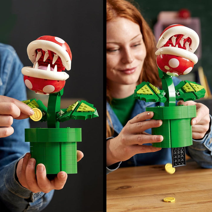 LEGO Super Mario 71426 Piranha-Pflanze, bewegliche Figur mit Röhre und 2 Teilen, Modell für Erwachse