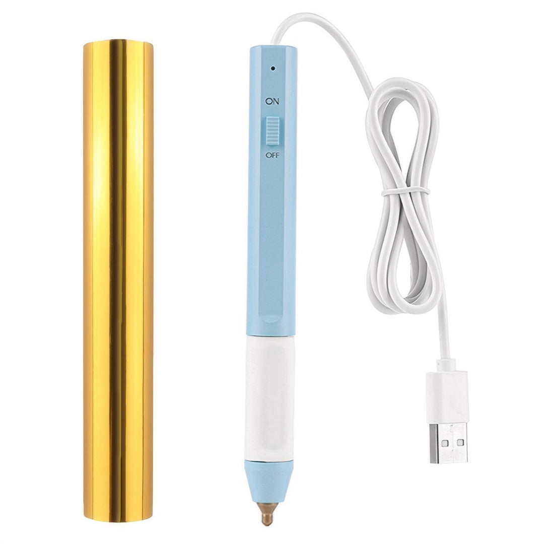 Briartw Heissfolienstift – Bastelstift-Werkzeug mit dicker Spitze (2,5 mm) und goldener Glimmerfolie