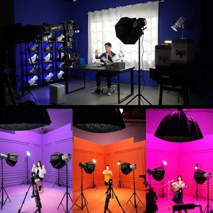 Aputure Amaran 300C RGBWW Vollfarb-LED-Videoleuchte, 300W Bi-Color 2500K bis 7500K Bowens Mount Daue