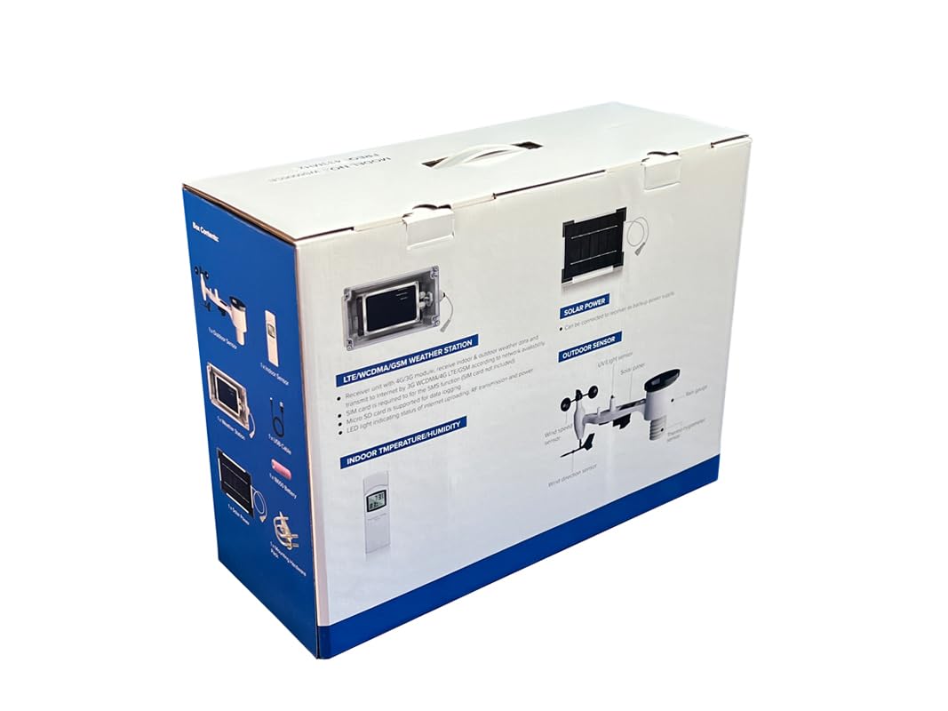 MISOL 4G Wetterstation, Datenübersicht, SMS-Nachricht, WCDMA, GSM, Grau