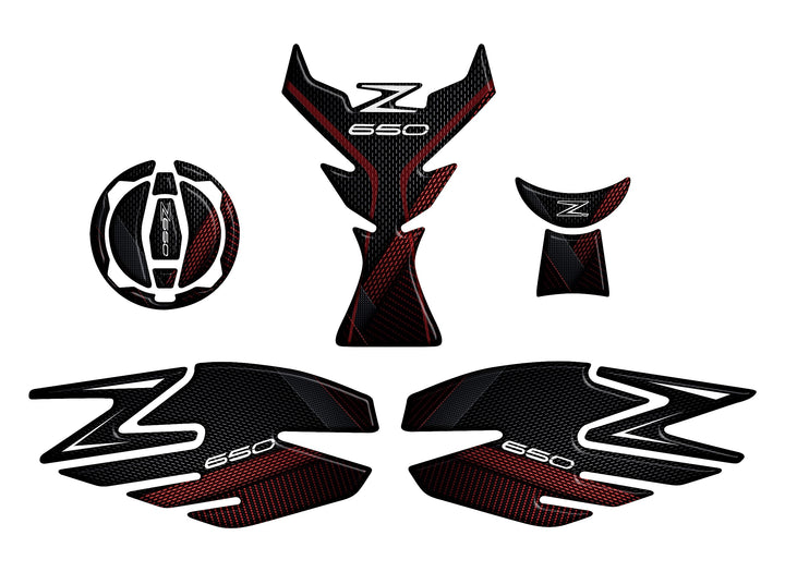 Paraserbatoio.it Aufkleber aus Harz, 3D-Effekt, kompatibel mit Kawasaki Z650 (Metallic Spark Black -