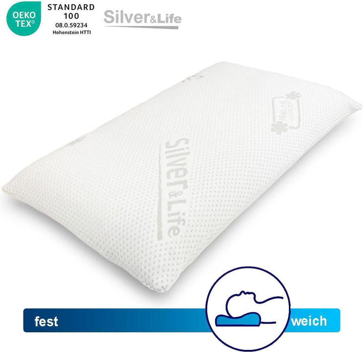 Orthopädisches Nackenstützkissen Silver Neck Wide - viscoelastisches Kissen, Kopfkissen aus Memory S