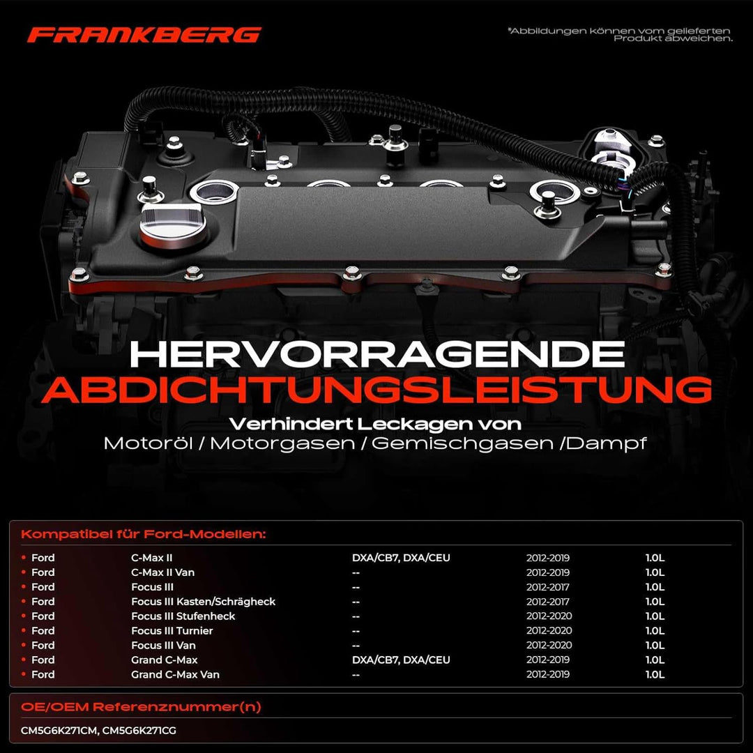 Zylinderkopfhaube Ventildeckel für C-Max II/Grand C-Max DXA/CB7 DXA/CEU Focus III 1.0L Benzin 2012-H