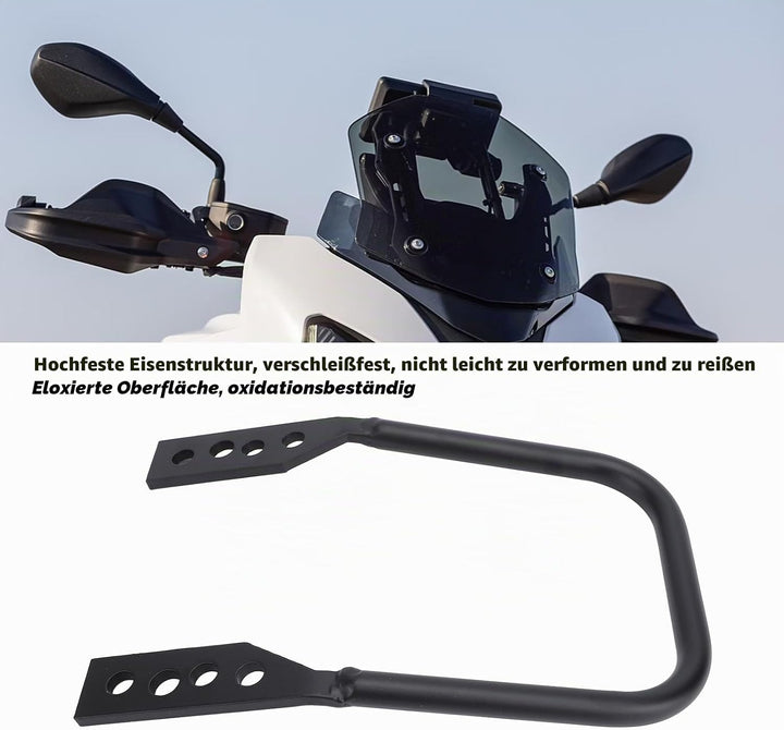 Yctze Motorrad-GPS-Navigationshalterung mit 4 Verstellbaren Befestigungslöchern, Nahtloses Eisenrohr