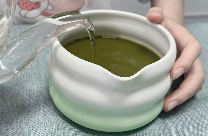 Zixrmor Premium Matcha Set – Matcha Schale, Bambusbesen und Matcha-Löffel Filterlöffel Matcha Set– V