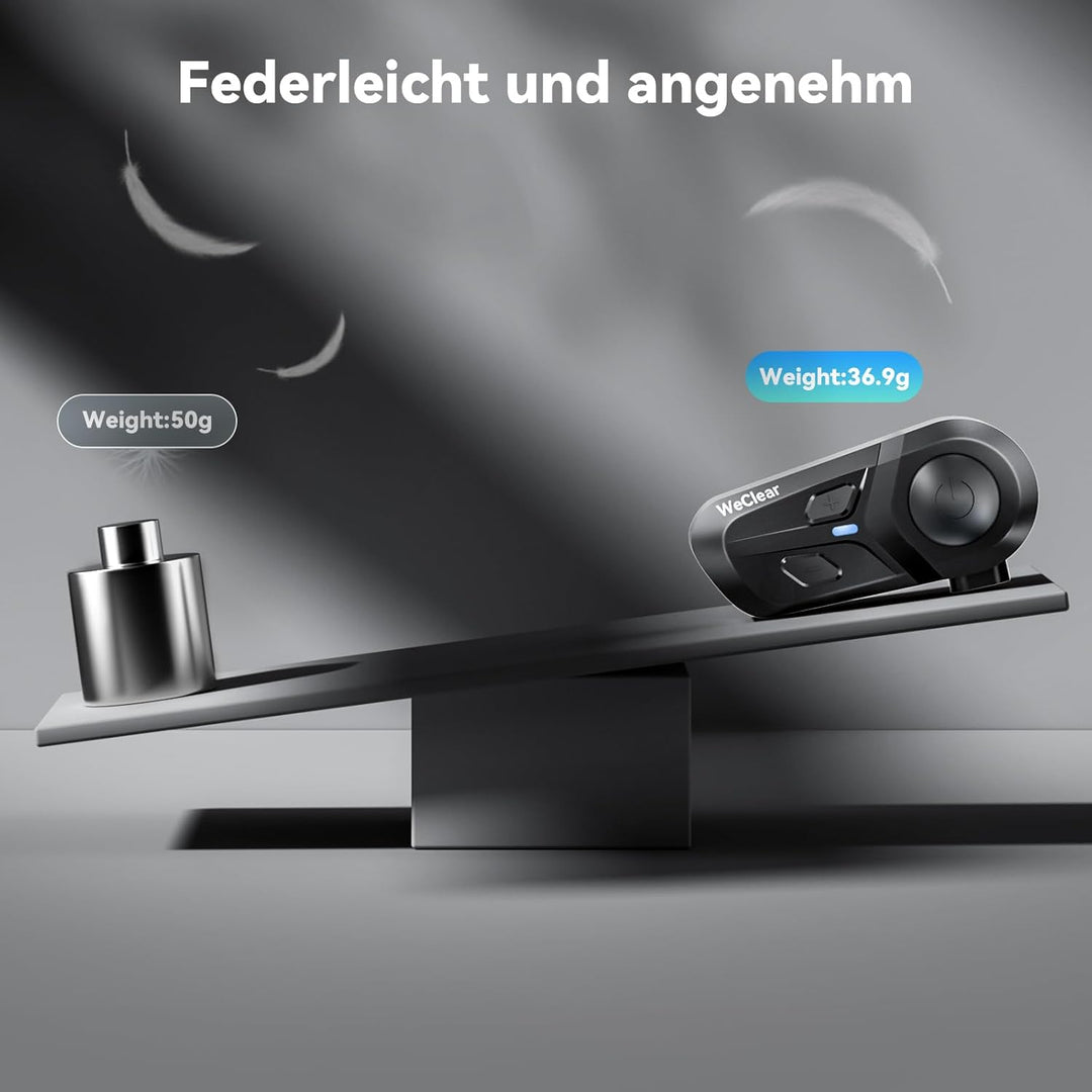L1 Motorradhelm Headset, Helm Bluetooth Kopfhörer mit Sprachassistent, Geräuschunterdrückung Bluetoo