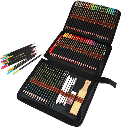 Buntstifte Malset Skizzierstifte Set Bleistifte für Skizzieren und Zeichnen Profi Art Set und Kit Ba