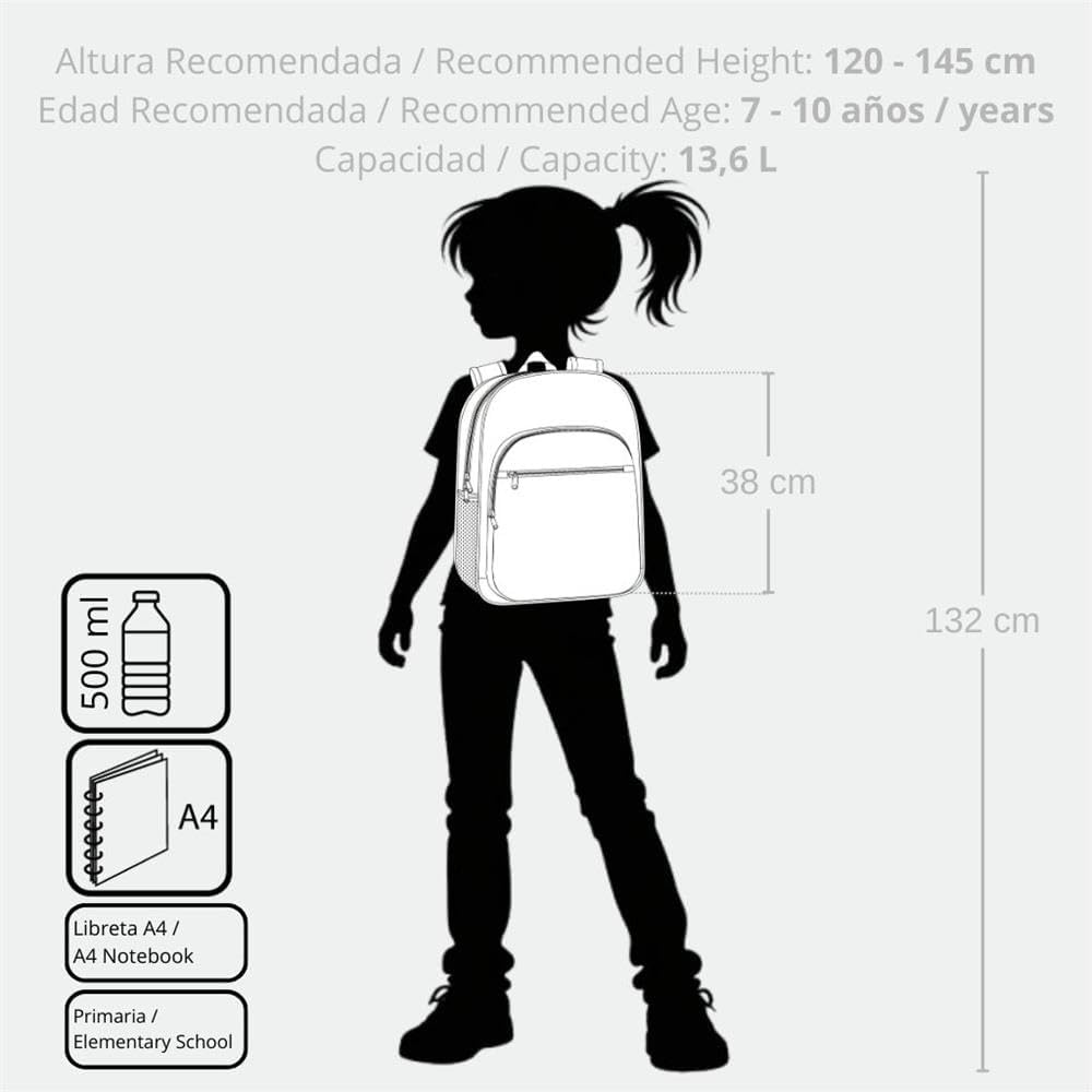 Enso Beautiful Day Purple Schulrucksack, anpassbar an Trolley, 30 x 38 x 12 cm, Polyester, 13,68 l r