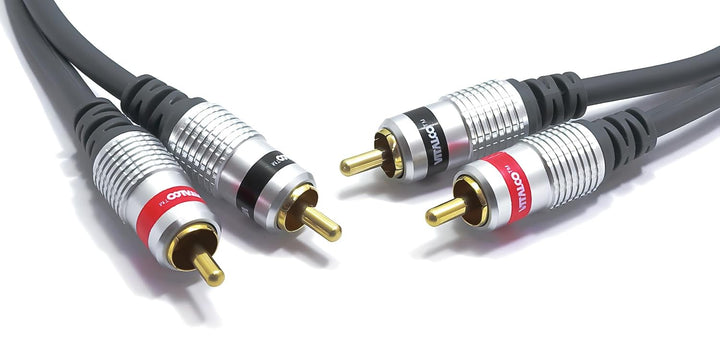 2 x Chinch Stecker zu 2 x Cinch Stecker Stereo RCA - TV, Audio Kabel, Verlängerung - für Verlustfrei