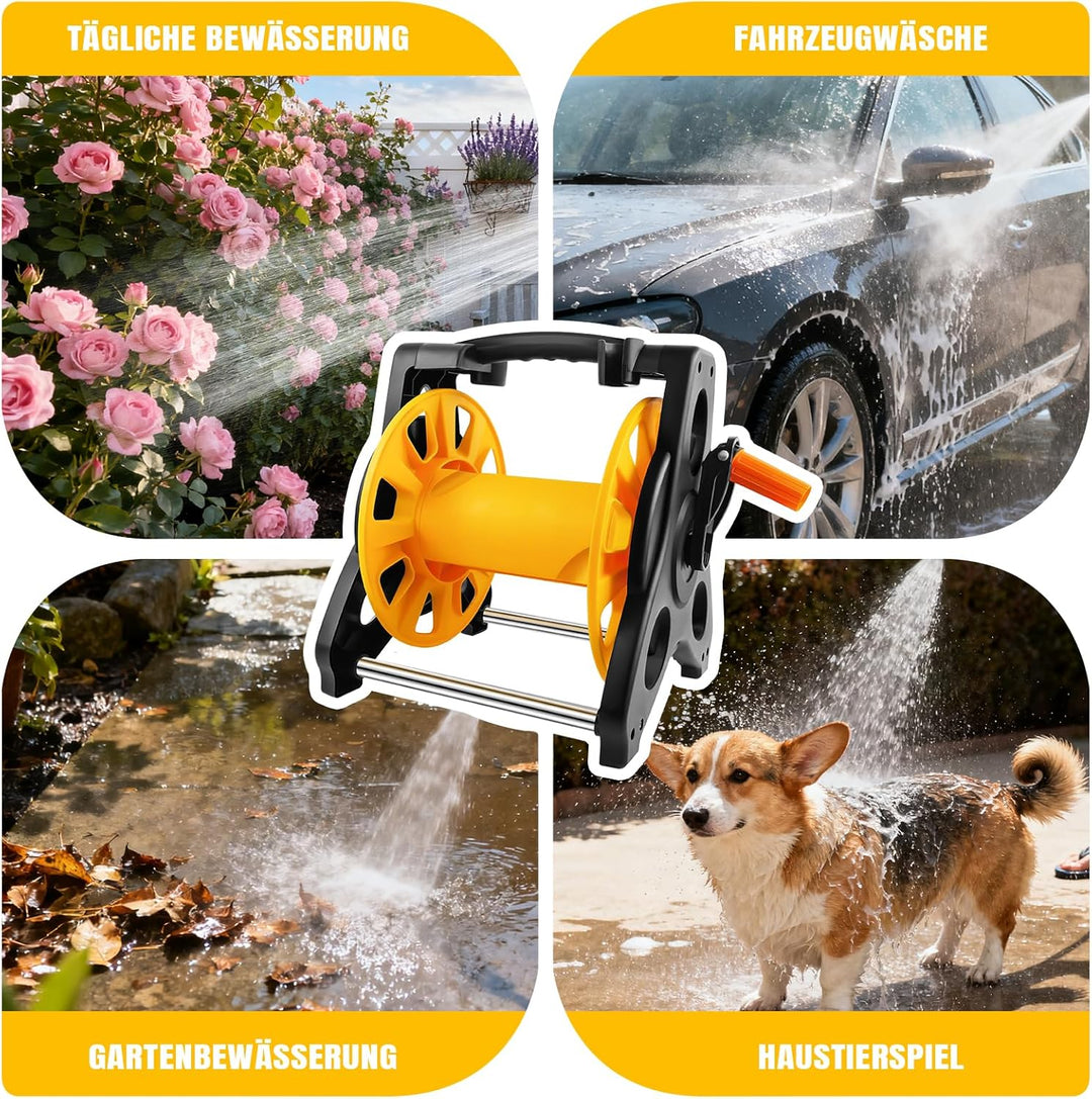 Schlauchaufroller für 5 Bis 35M GartenschläUche, Freistehende Wasserrohrlagerung, Verhindert Verwick