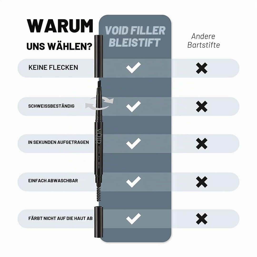 VOID Homme Bart stift (Hellbraun) Herren Bartfüller und Bartstift, Bart Farbe und Bartfüller zum Fül