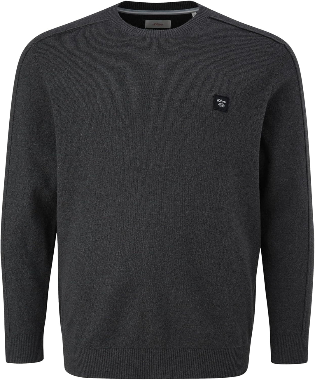 s.Oliver Herren Pullover mit Crew Neck, Grau