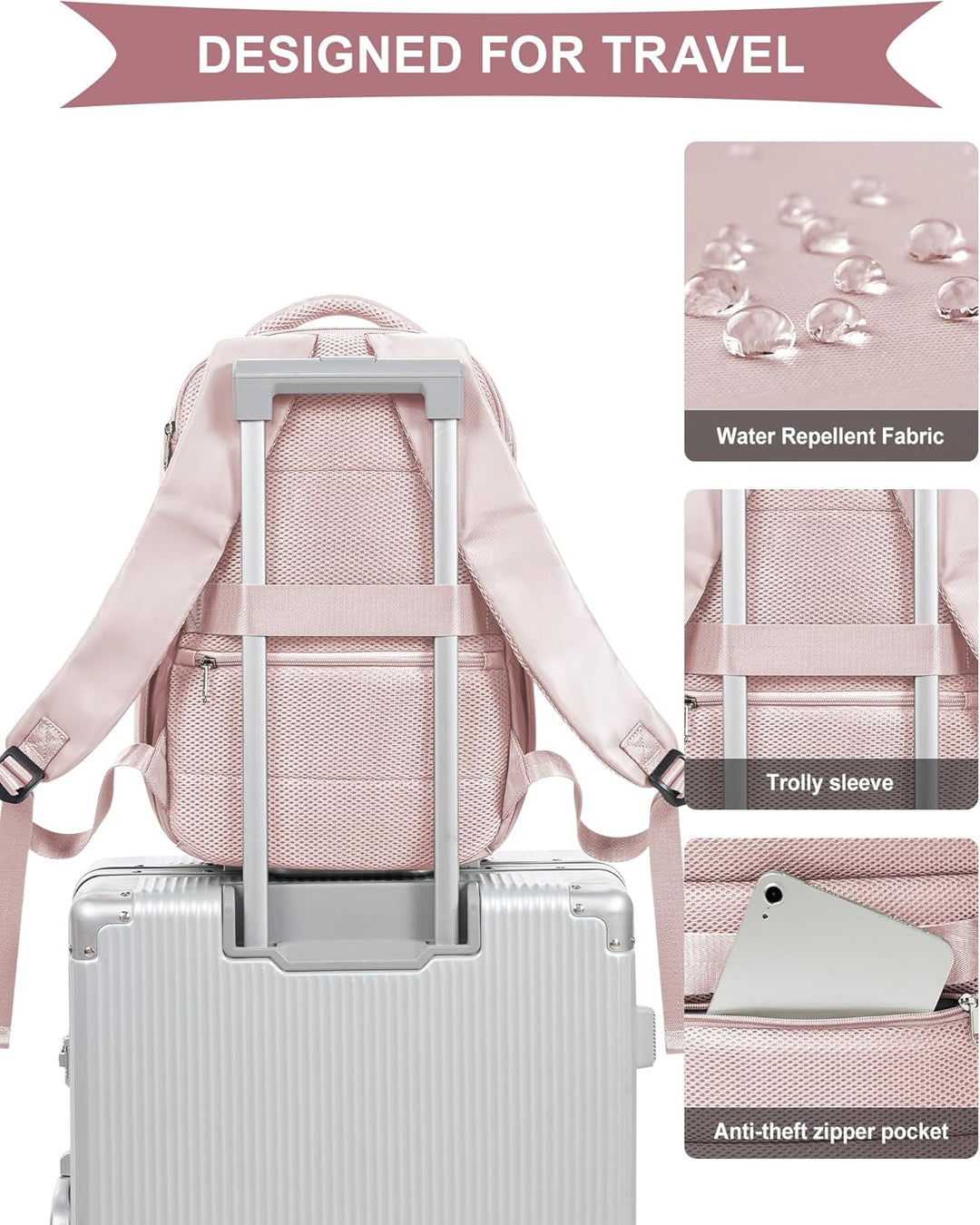 SZLX Grosser Reiserucksack Damen,Vakuum Rucksack mit Pumpe Ryanair Handgepäck 40x30x20 Herren, Wizza