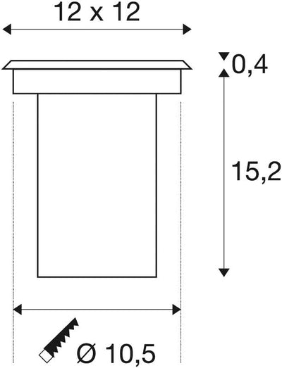 SLV SOLASTO 120, Outdoor Bodeneinbauleuchte